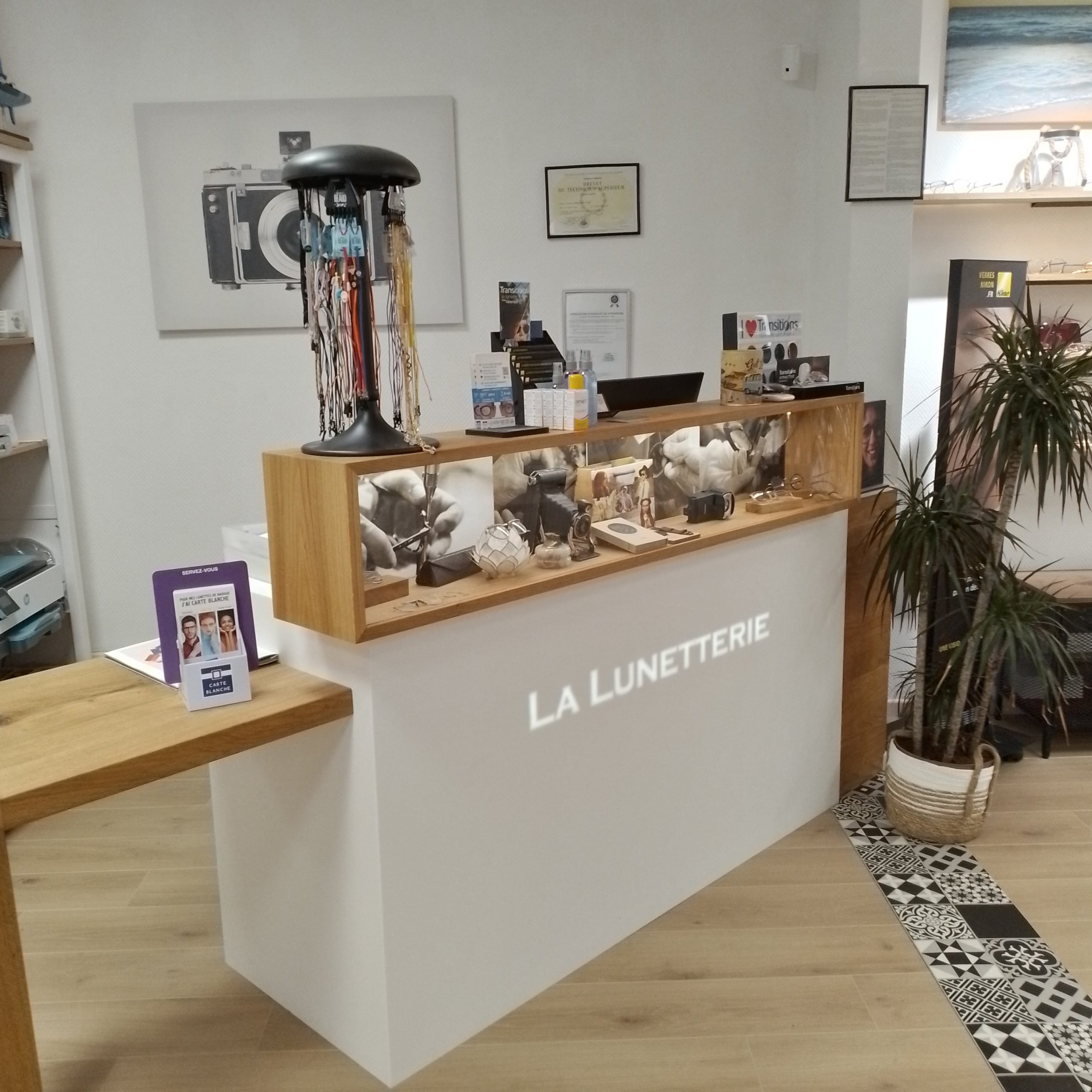 la Lunetterie, intérieur de la boutique de Brem